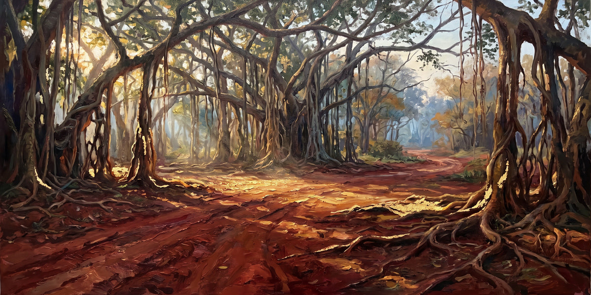 Red Earth Road under Banyans, the full artwork