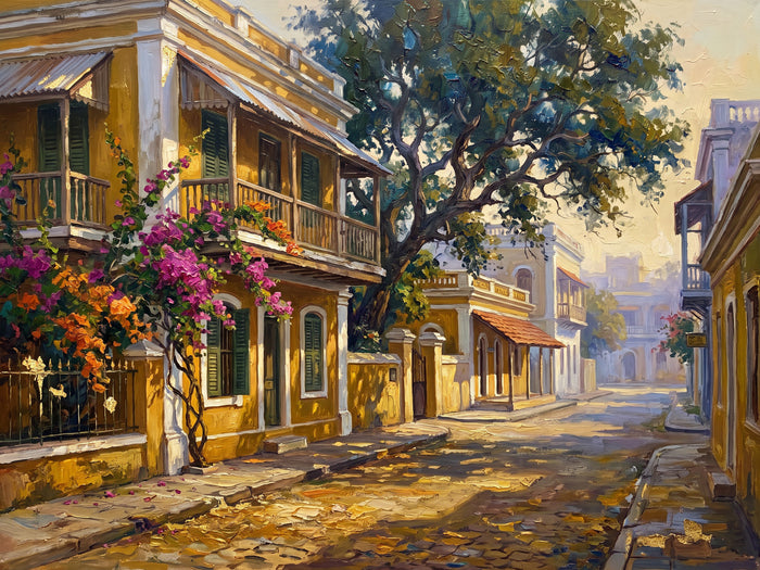 French Quarter Street in Yellow, the full artwork