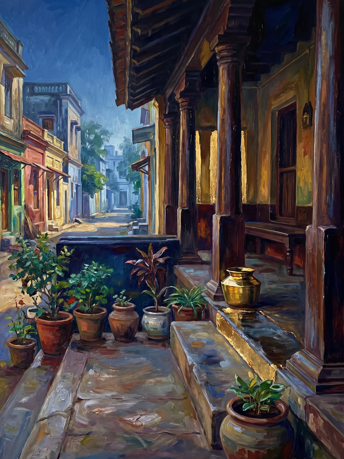 Tamil Quarter Verandah, the full artwork