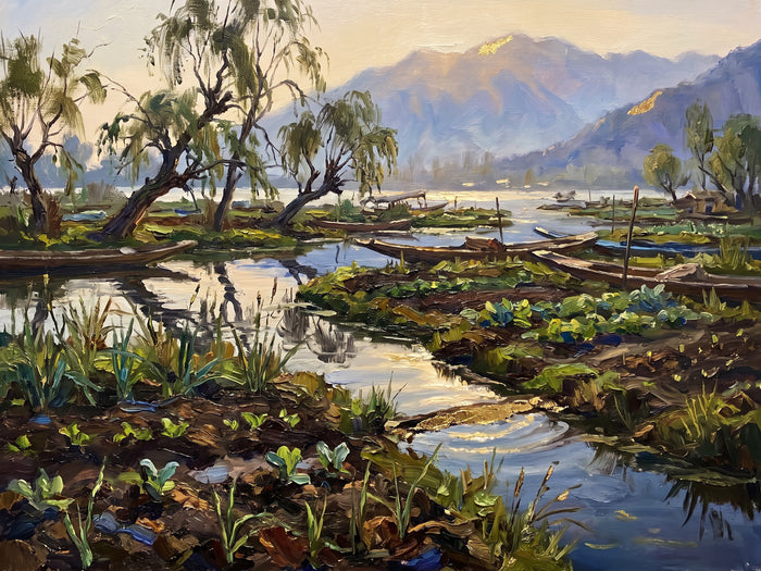 Floating Gardens of Dal Lake, the full artwork