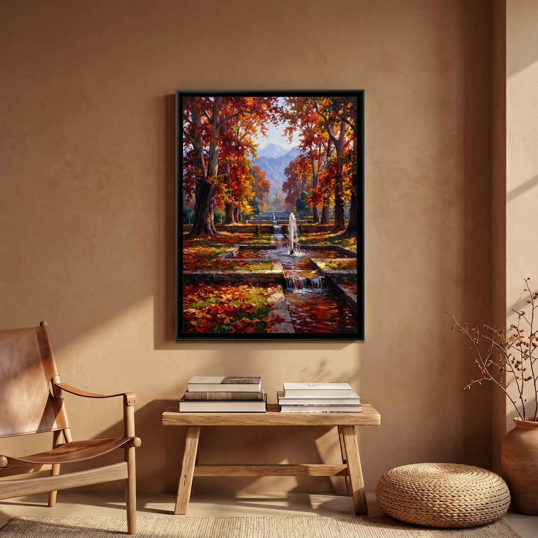 A Wishanart canvas in a floater frame, in a room