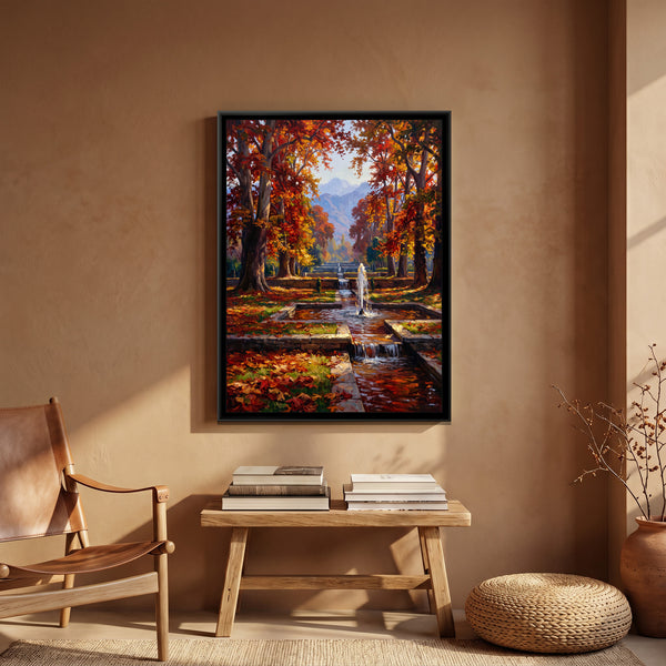 Chinar Terraces of a Mughal Garden, canvas in a room