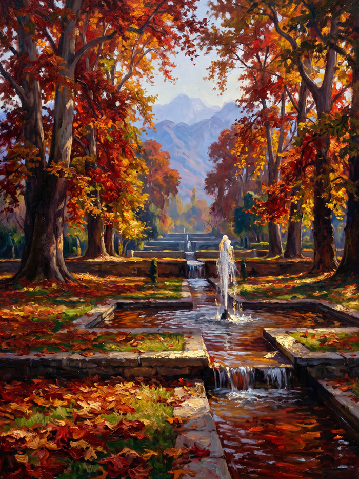 Chinar Terraces of a Mughal Garden, the full artwork