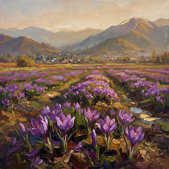 Saffron Fields in Bloom, the full artwork