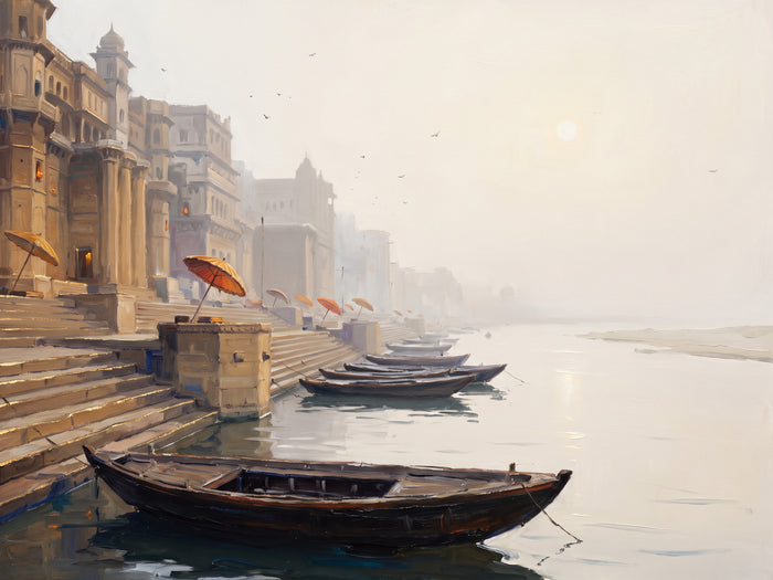 The Ghats in January Fog, the full artwork