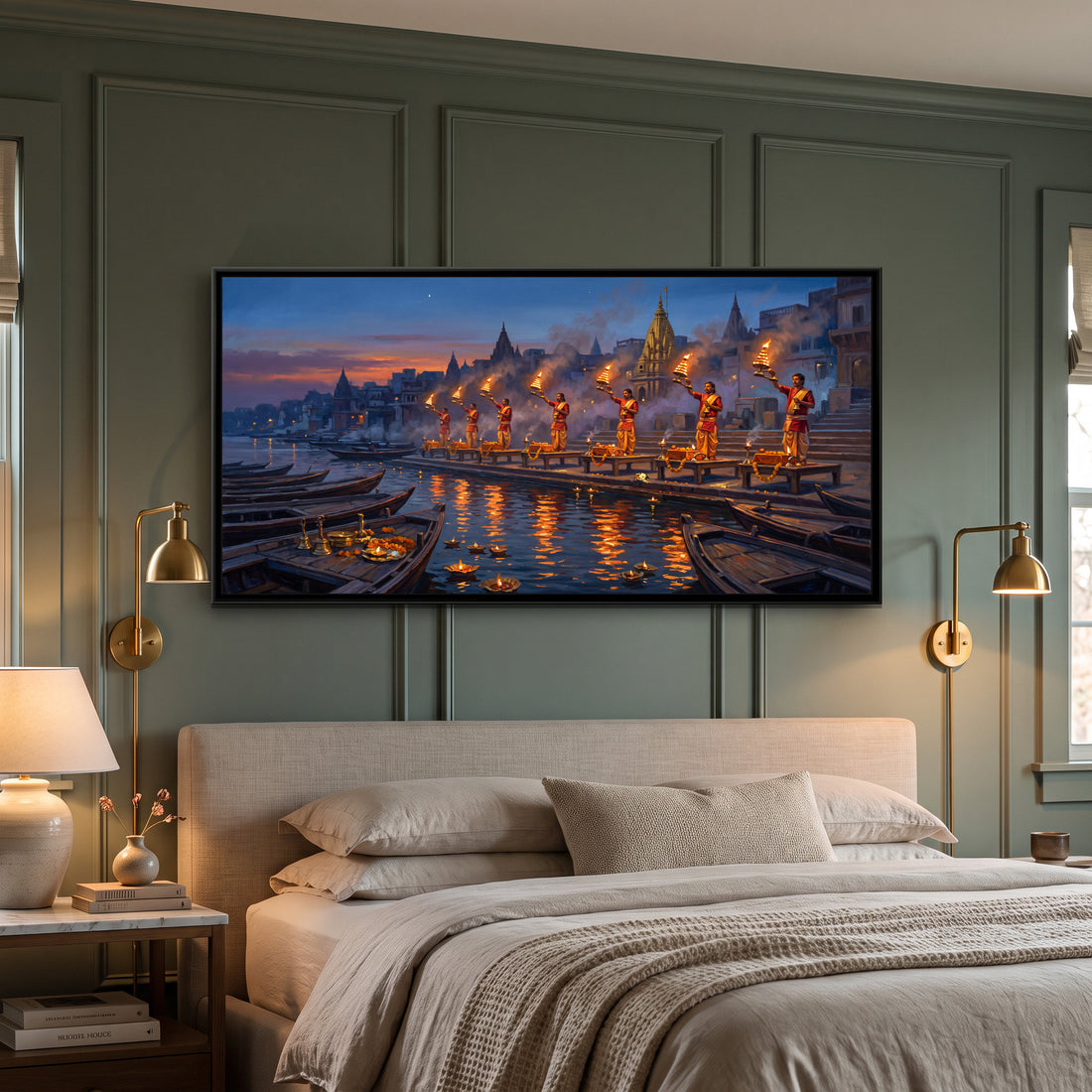 A Wishanart canvas in a floater frame, in a room