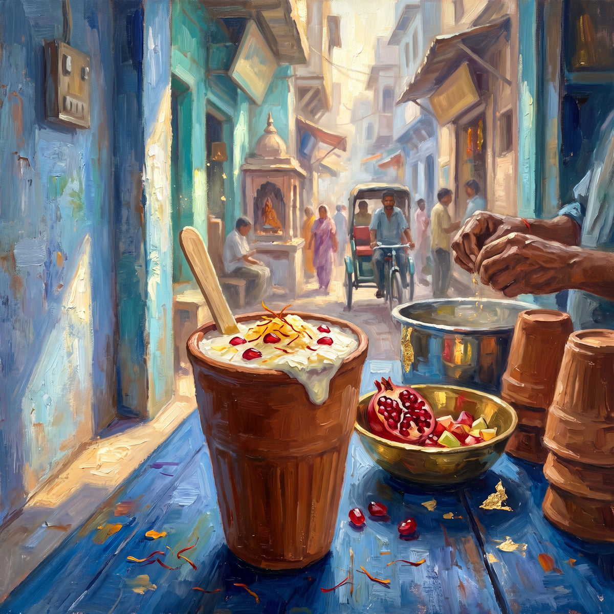 A Kulhad of Lassi in the Old Lanes, the full artwork