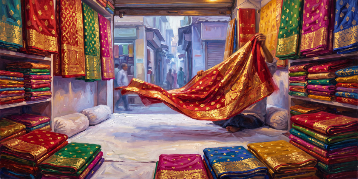 Banarasi Silks in Vishwanath Gali, the full artwork