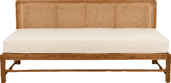 teak cane diwan